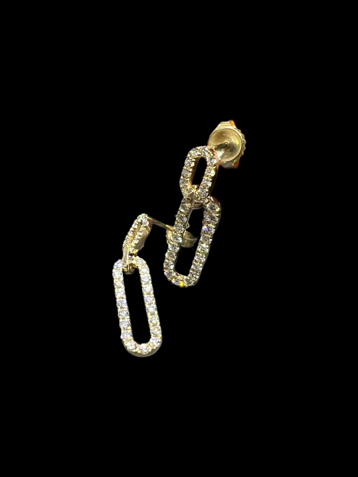Women's Diamond Paper Clip Earrings
