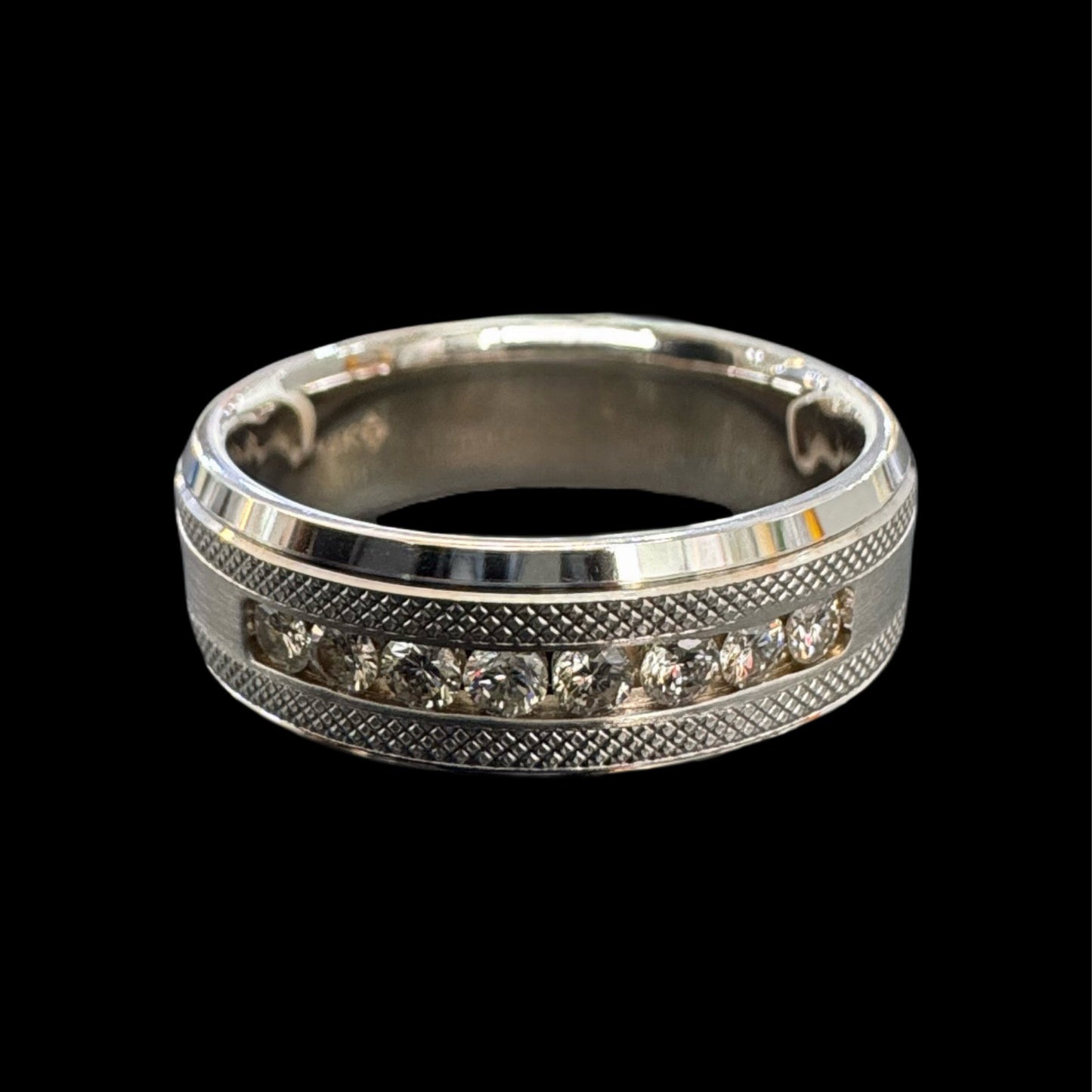 Milagrain Style Diamond Wedding Band