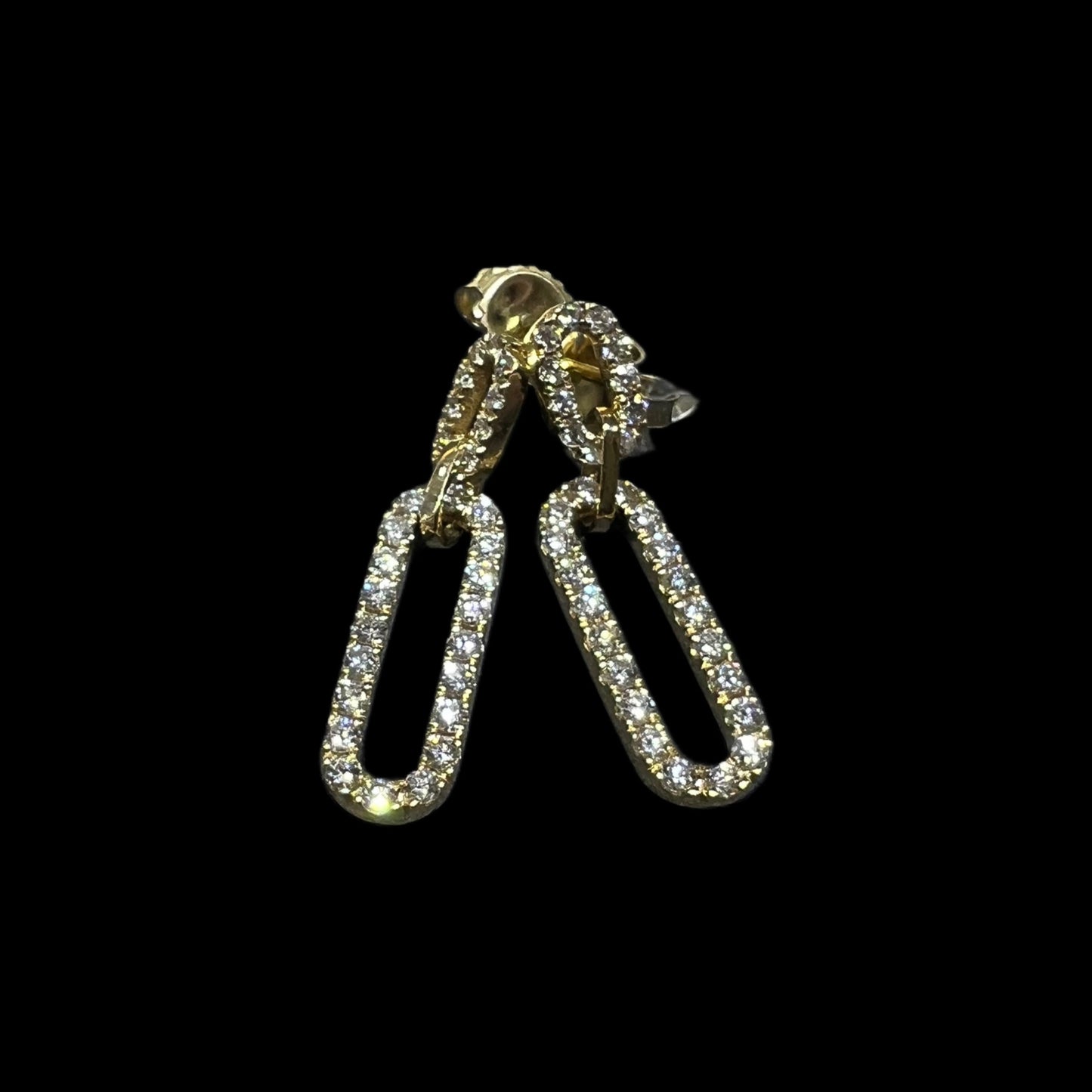 Women's Diamond Paper Clip Earrings