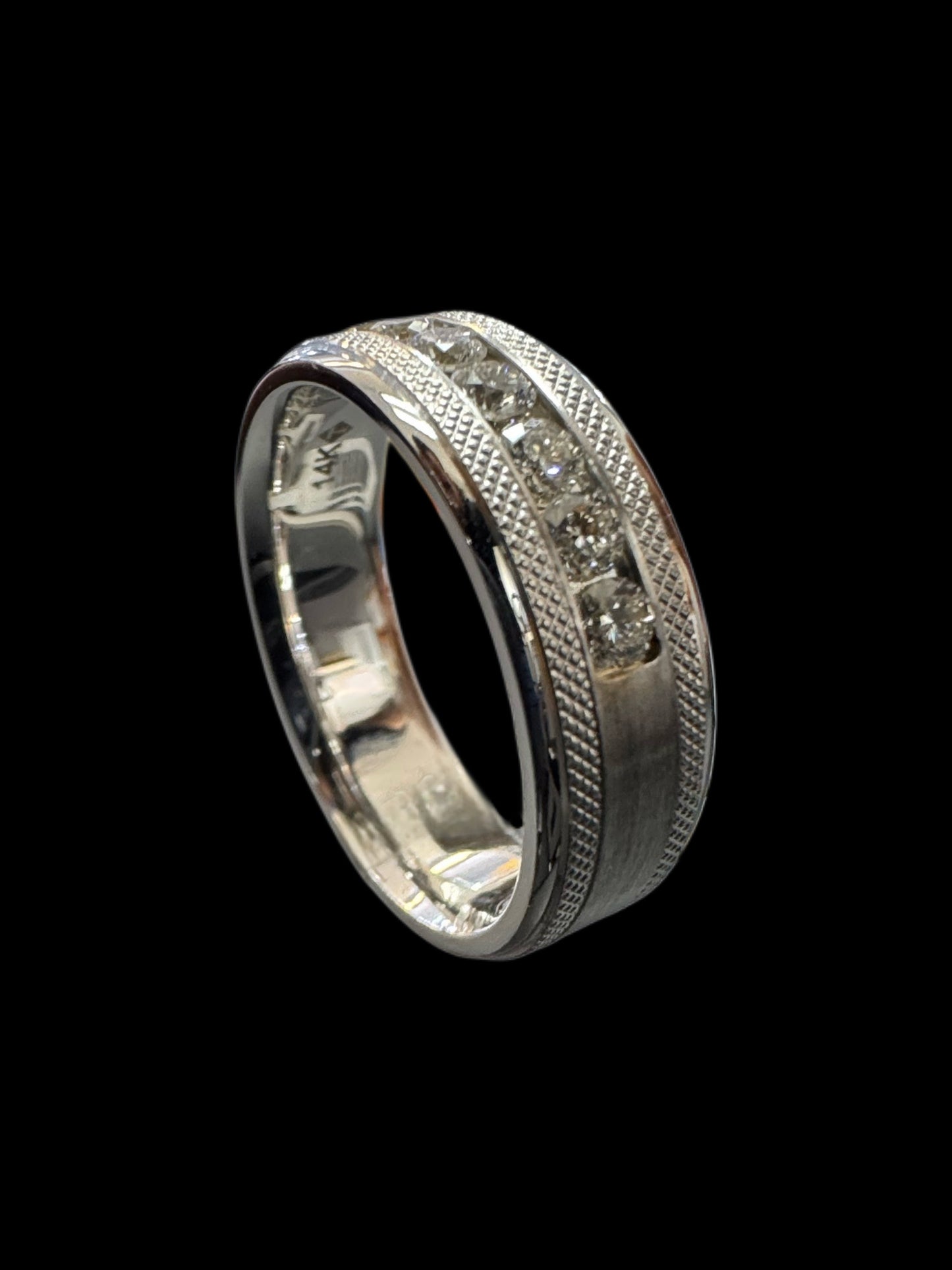 Milagrain Style Diamond Wedding Band