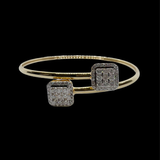 Flexibile Diamond Cluster Bangle