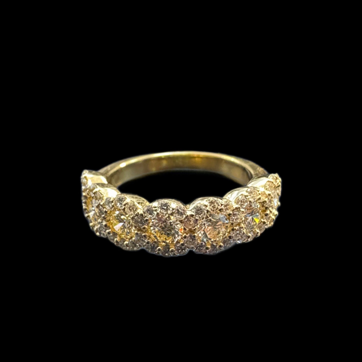 Diamond Halo Cluster Ring