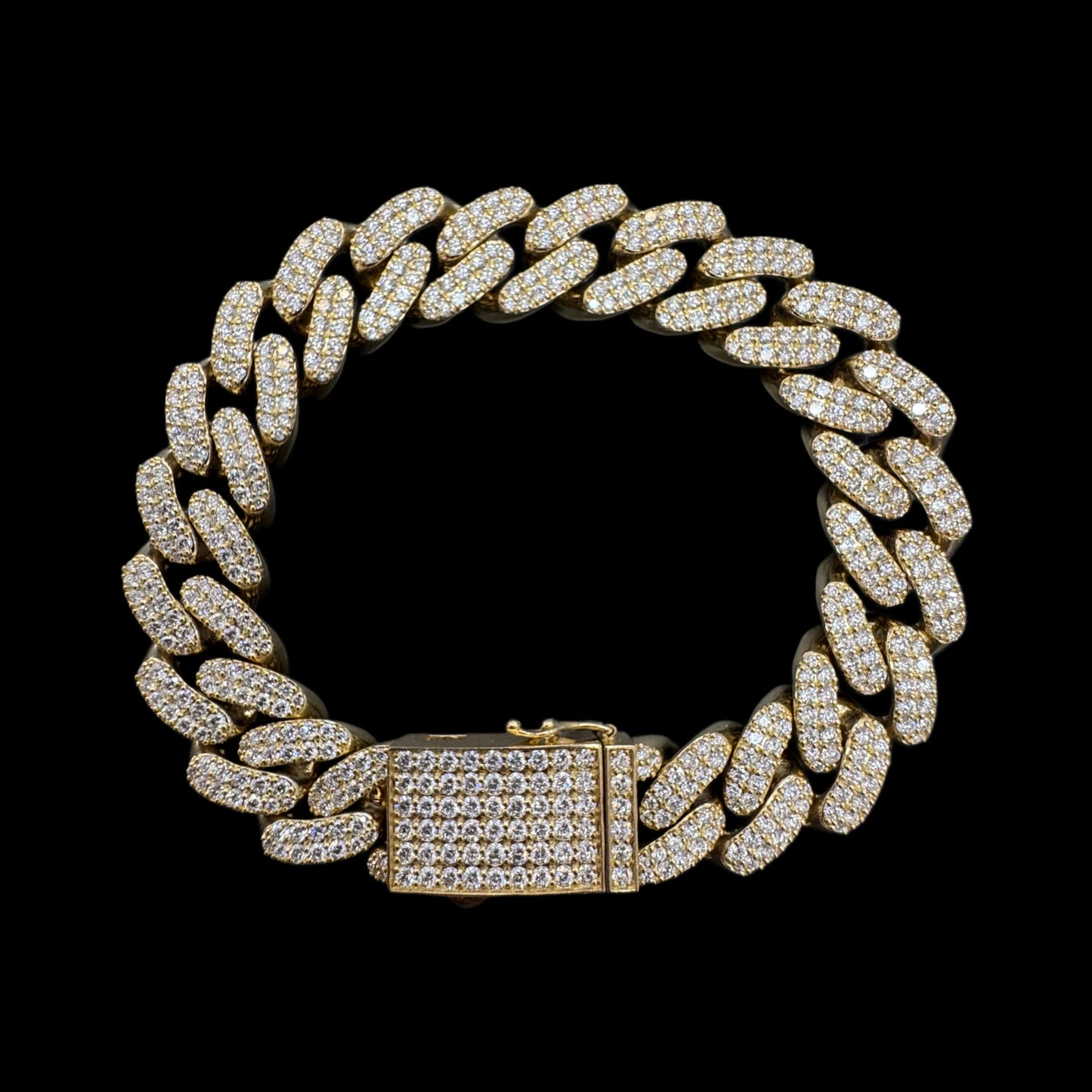 Mens Diamond Miami Cuban Bracelet