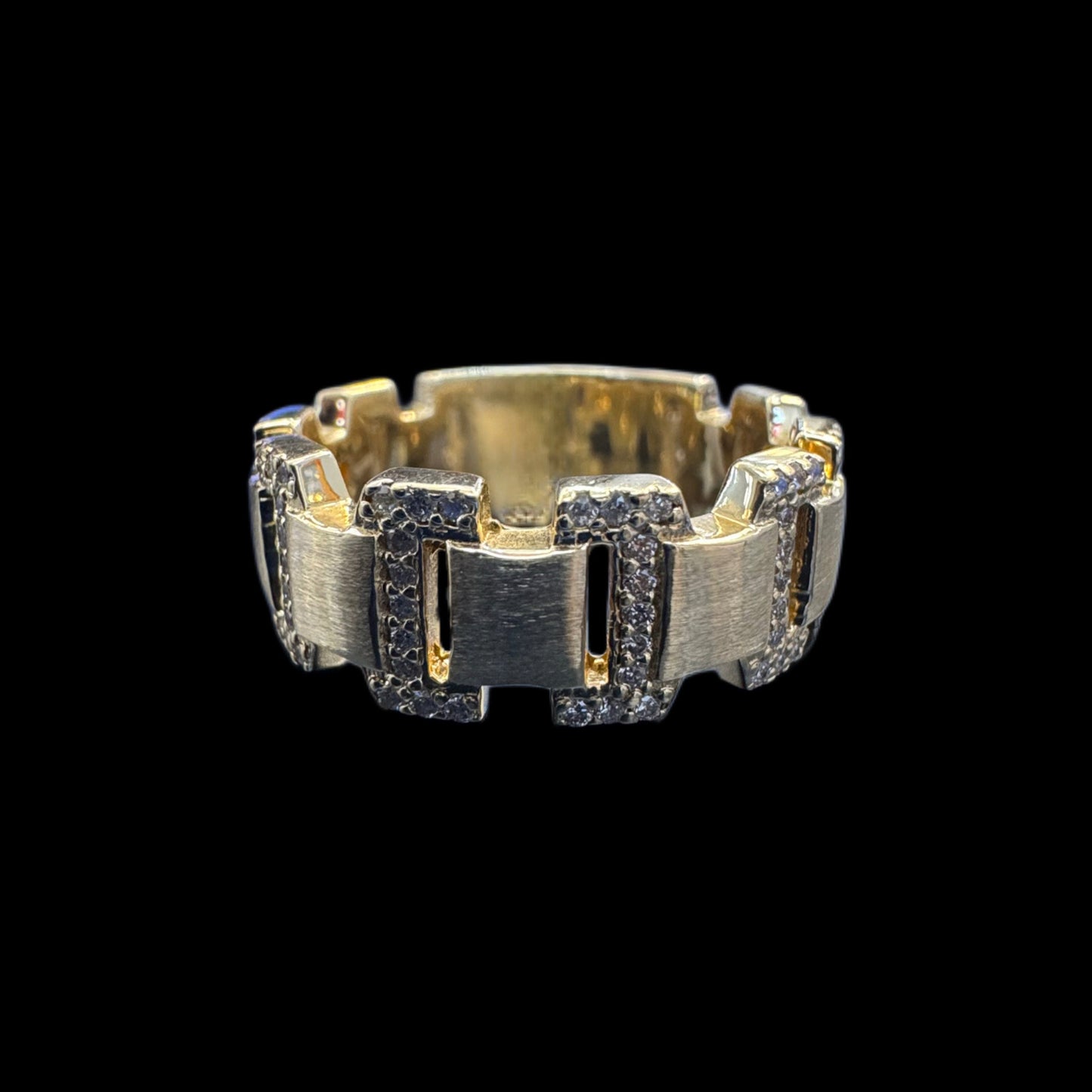 Diamond Link Wedding Band