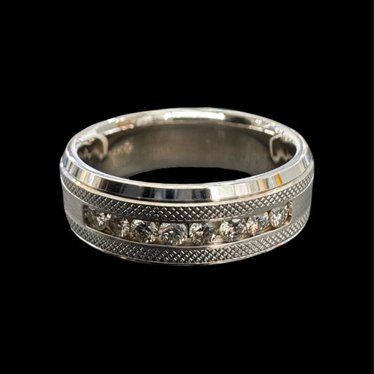 Milagrain Style Diamond Wedding Band