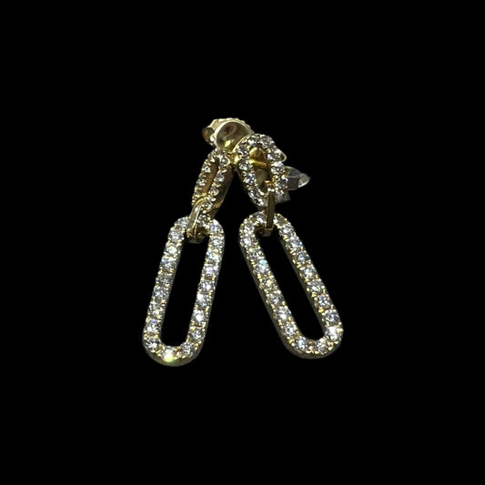 Women's Diamond Paper Clip Earrings