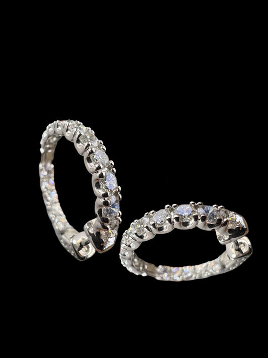 Diamond Hoop Earrings