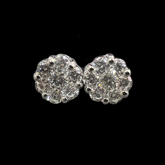 Diamond Cluster Earrings