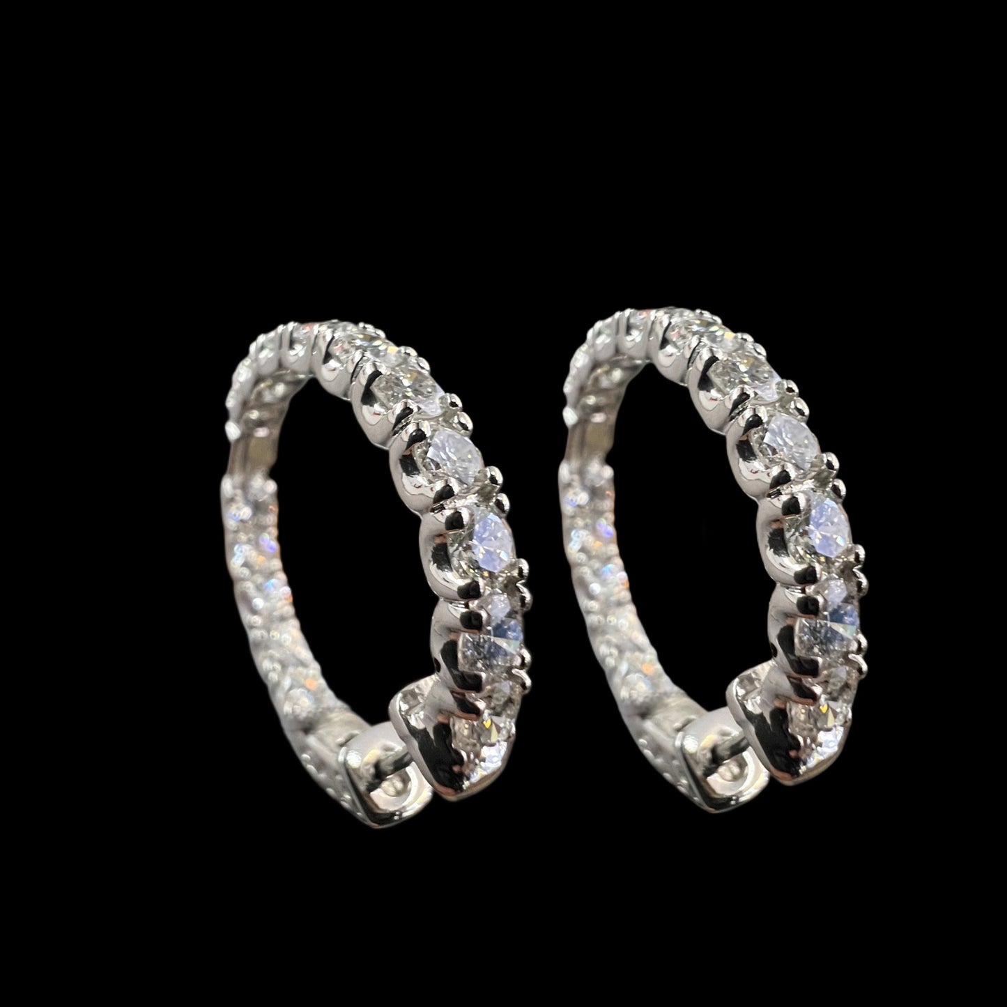 Diamond Hoop Earrings