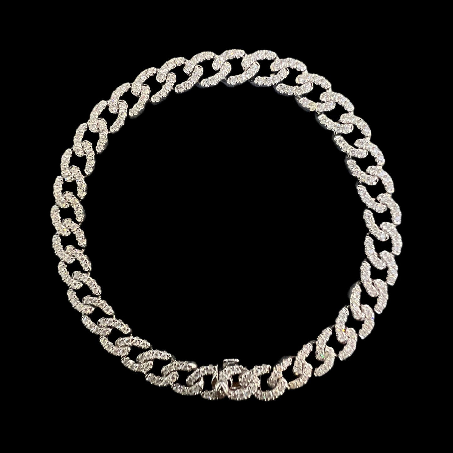 Cuban Style Diamond Bracelet