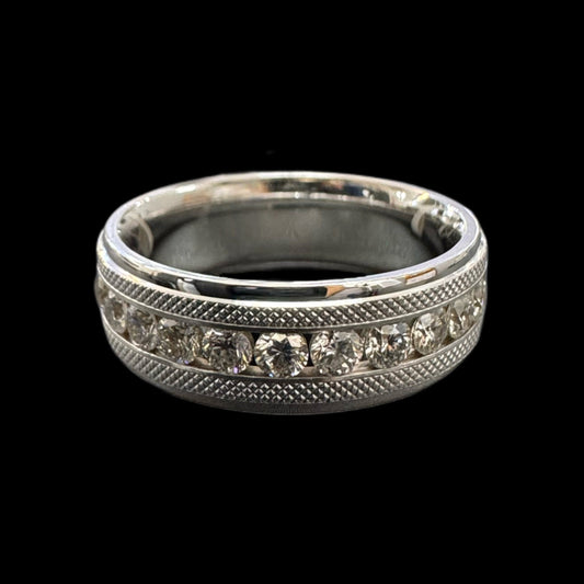 Milagrain Style Diamond Wedding Band